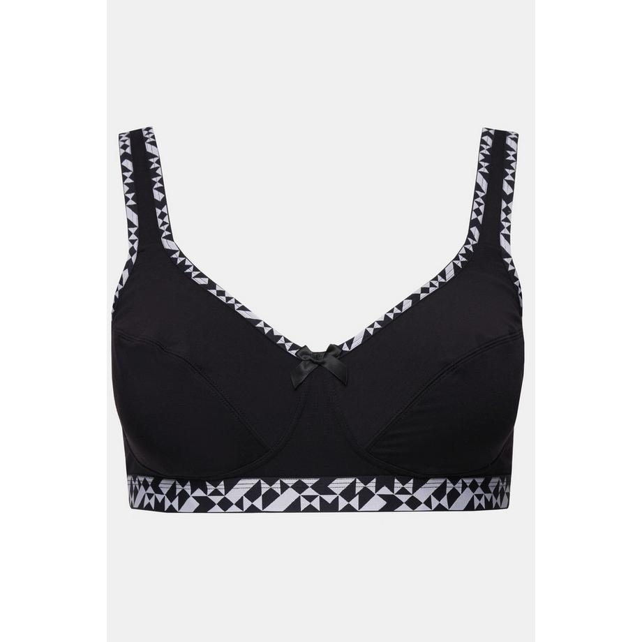 Ulla Popken Soft-BH Schriftzug ohne Bügel Cup C - D  