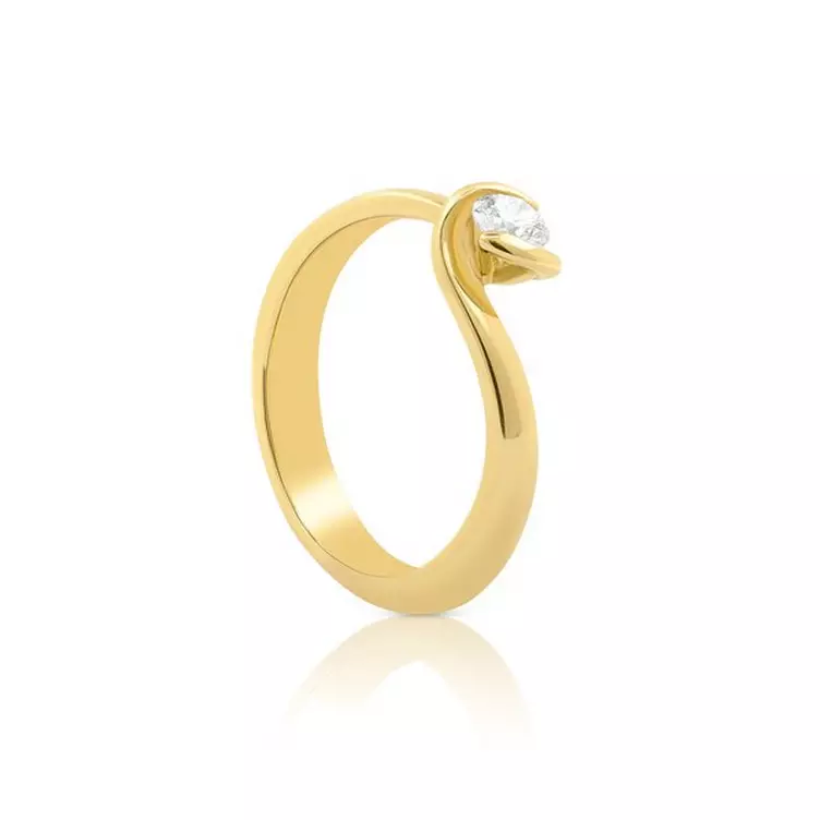 MUAU Schmuck Solitaire Ring Diamant 0.25ct. Gelbgold 750online kaufen MANOR