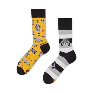 Many Mornings  Raccoon Bandit Socks - Many Mornings 