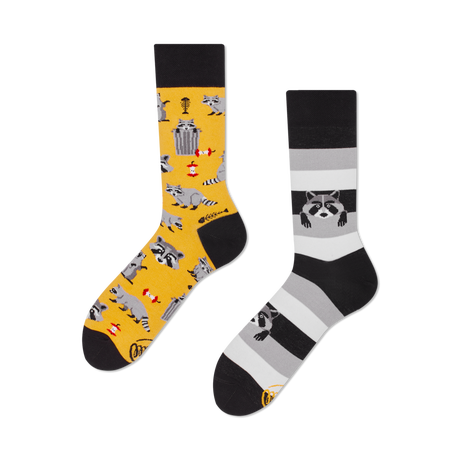 Many Mornings  Raccoon Bandit Socks - Many Mornings 