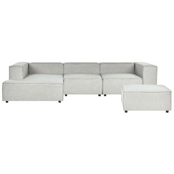 Ecksofa mit Ottomane aus Leinen Modern APRICA