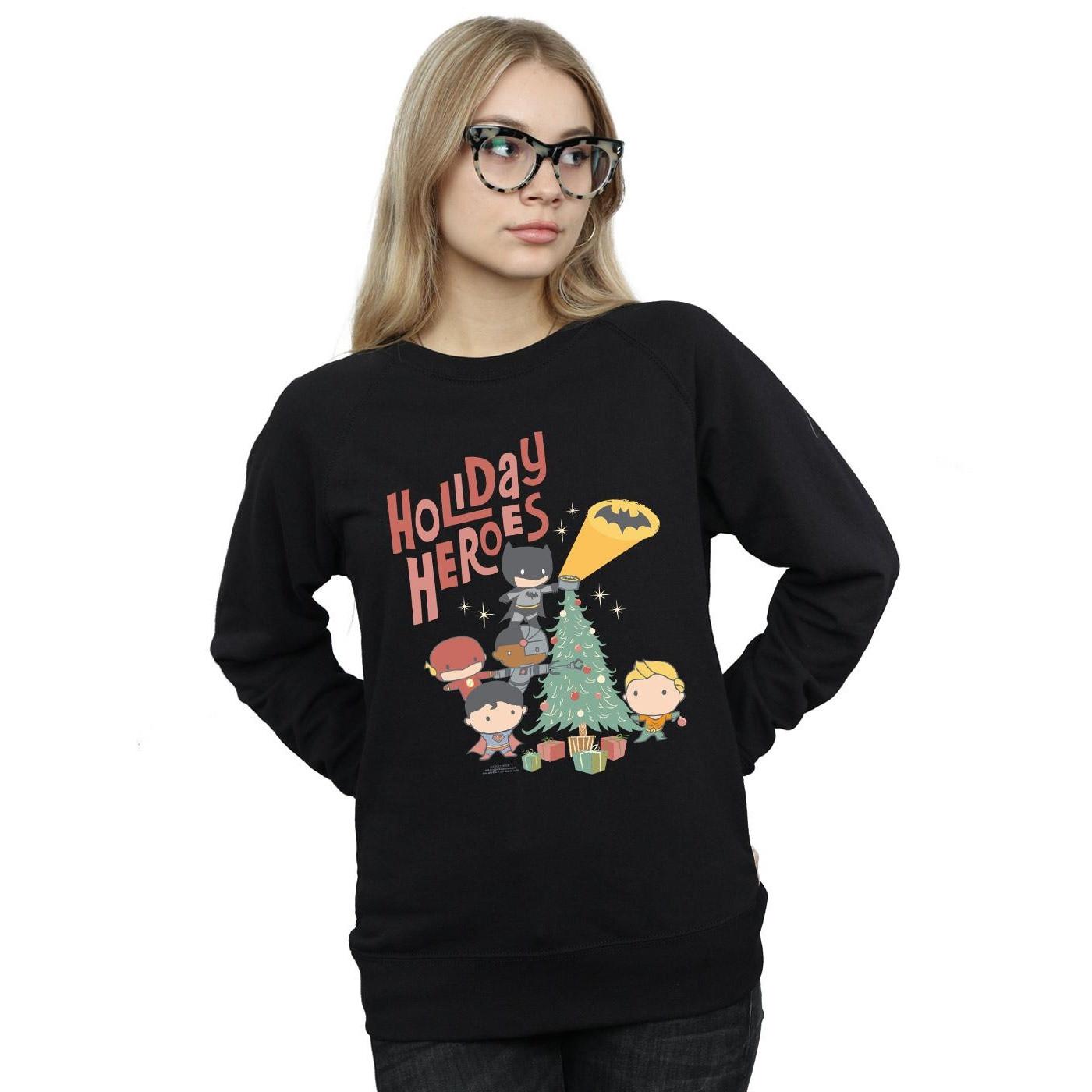 DC COMICS  Justice League Holiday Heroes Sweatshirt 