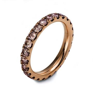 Mémoire-Ring 750/18K Rotgold Diamant 1.75ct.