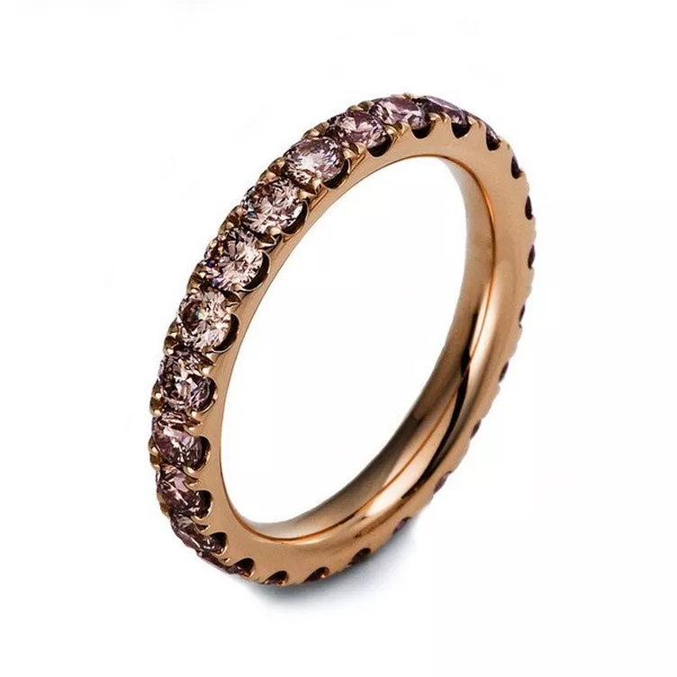 MUAU Schmuck Mémoire-Ring 750/18K Rotgold Diamant 1.75ct.online kaufen MANOR