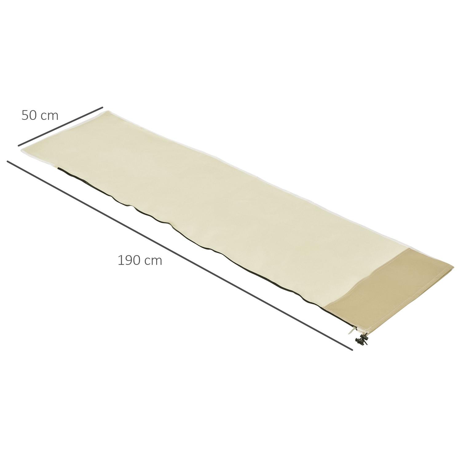 Northio Sonnenschirm Schutzhülle bis Ø300cm Abdeckung mit Reißverschluss, Oxfordstoff, Beige + Kaffee, Ø30x190cm  