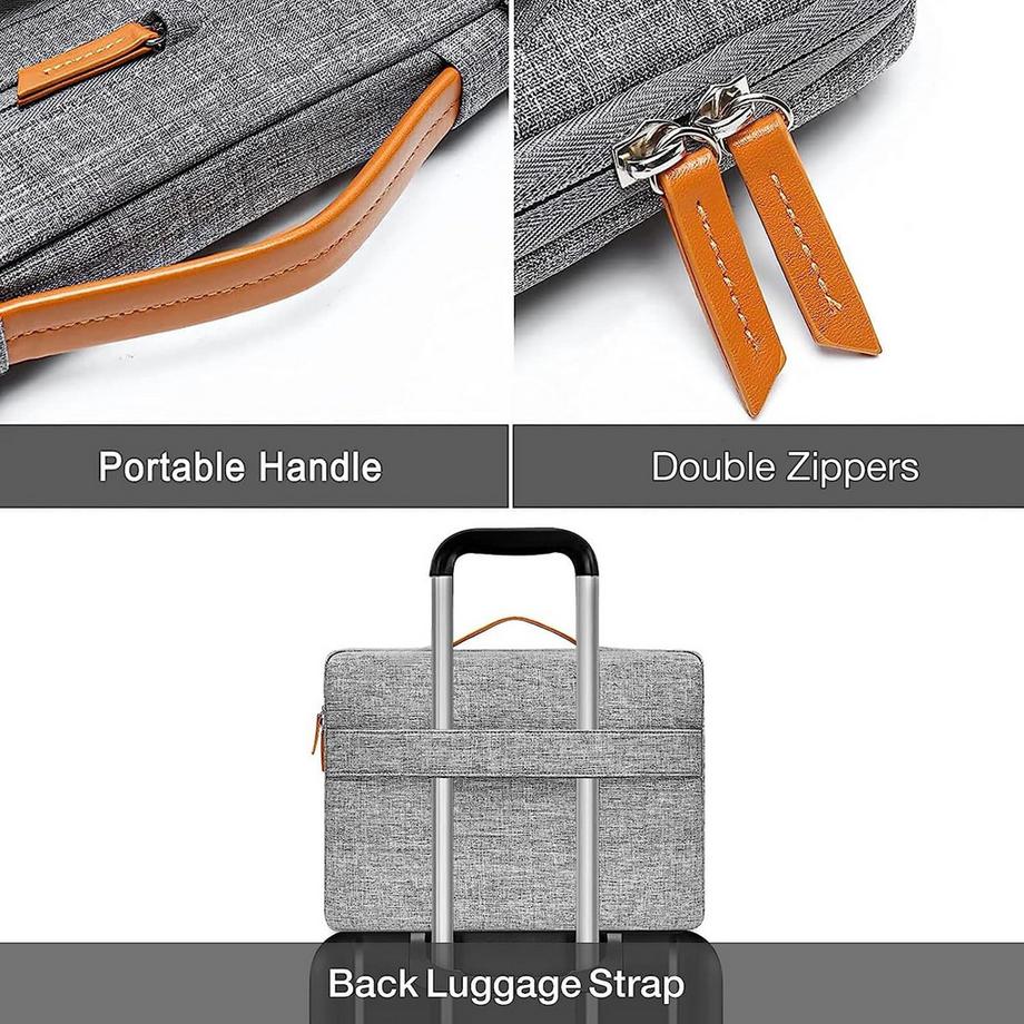 Only-bags.store Housse de protection pour ordinateur portable avec poignée et 4 poches  