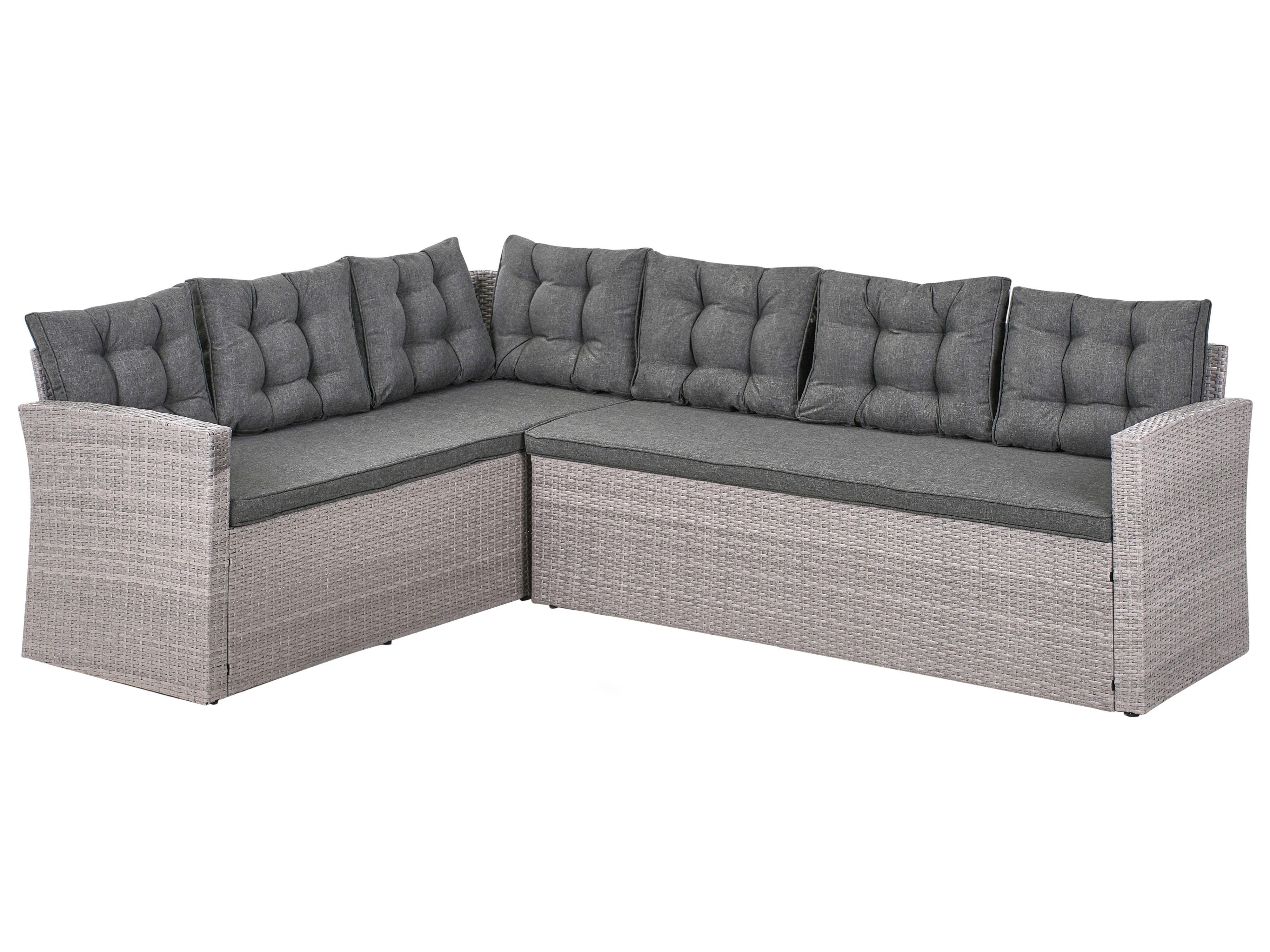 Beliani Canapé d'angle en Polyrotin Traditionnel VITERBO  