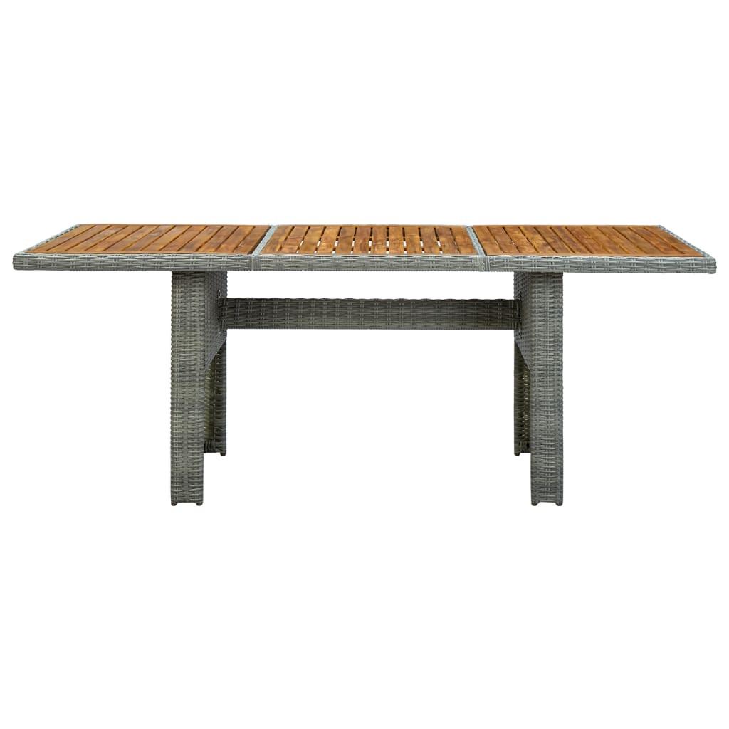 VidaXL Table de jardin rotin synthétique  