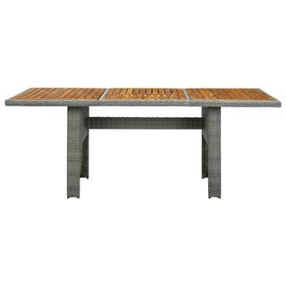 VidaXL Table de jardin rotin synthétique  