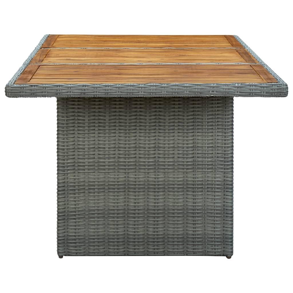 VidaXL Table de jardin rotin synthétique  