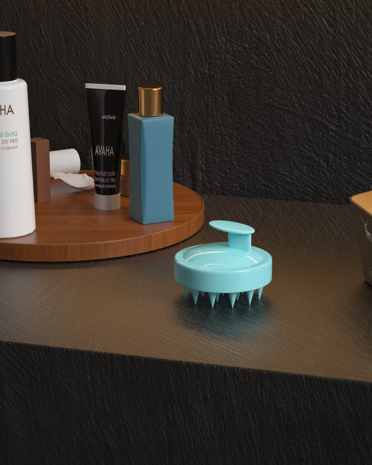 Intirilife  Intirilife Kopfhaut Massagebürste aus Silikon für Nass und Trocken 