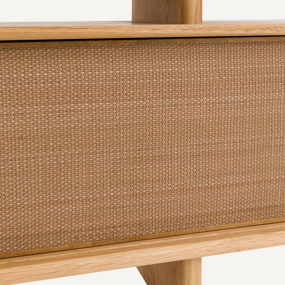 AM.PM Buffet console chêne plaqué et cuir  