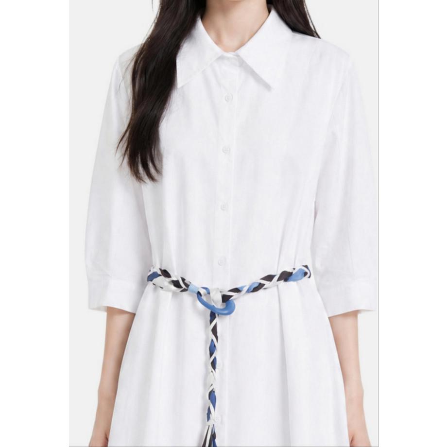 Chiara Ferretti Robe chemise avec ceinture à motif  