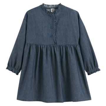 Robe en denim léger à manches longues