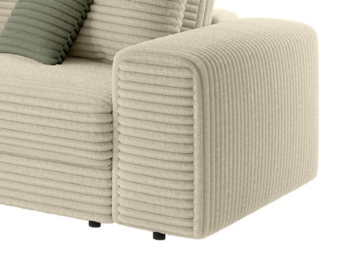 PASCAL MORABITO Ecksofa - Ecke links - grob gerippter Cord - Beige - CALAZO von Pascal Morabito  