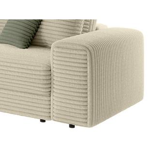 PASCAL MORABITO Ecksofa - Ecke links - grob gerippter Cord - Beige - CALAZO von Pascal Morabito  