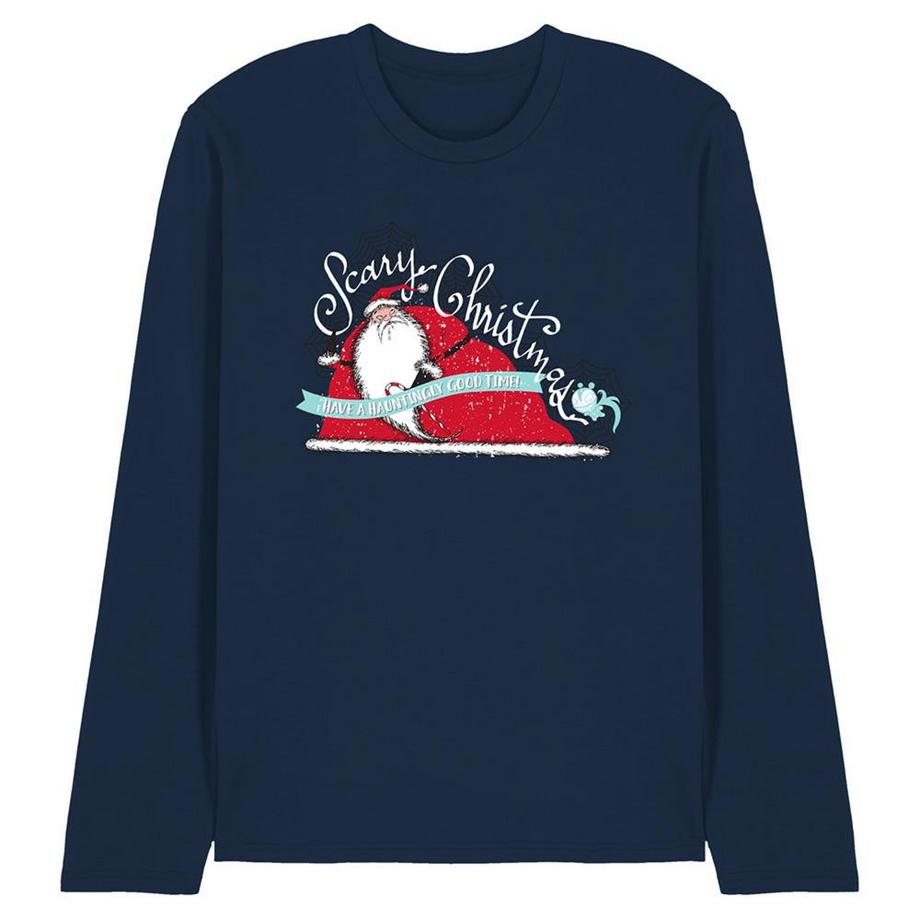 Maglietta Natale Spaventoso Manica Lunga