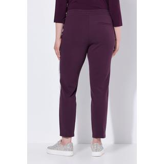 Ulla Popken Pantalon Punto Galon Rayures Jambe Carotte Taille Élastique  