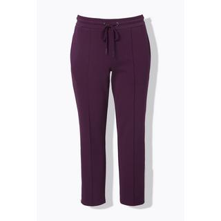 Ulla Popken Pantalon Punto Galon Rayures Jambe Carotte Taille Élastique  