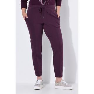 Ulla Popken Pantalon Punto Galon Rayures Jambe Carotte Taille Élastique  