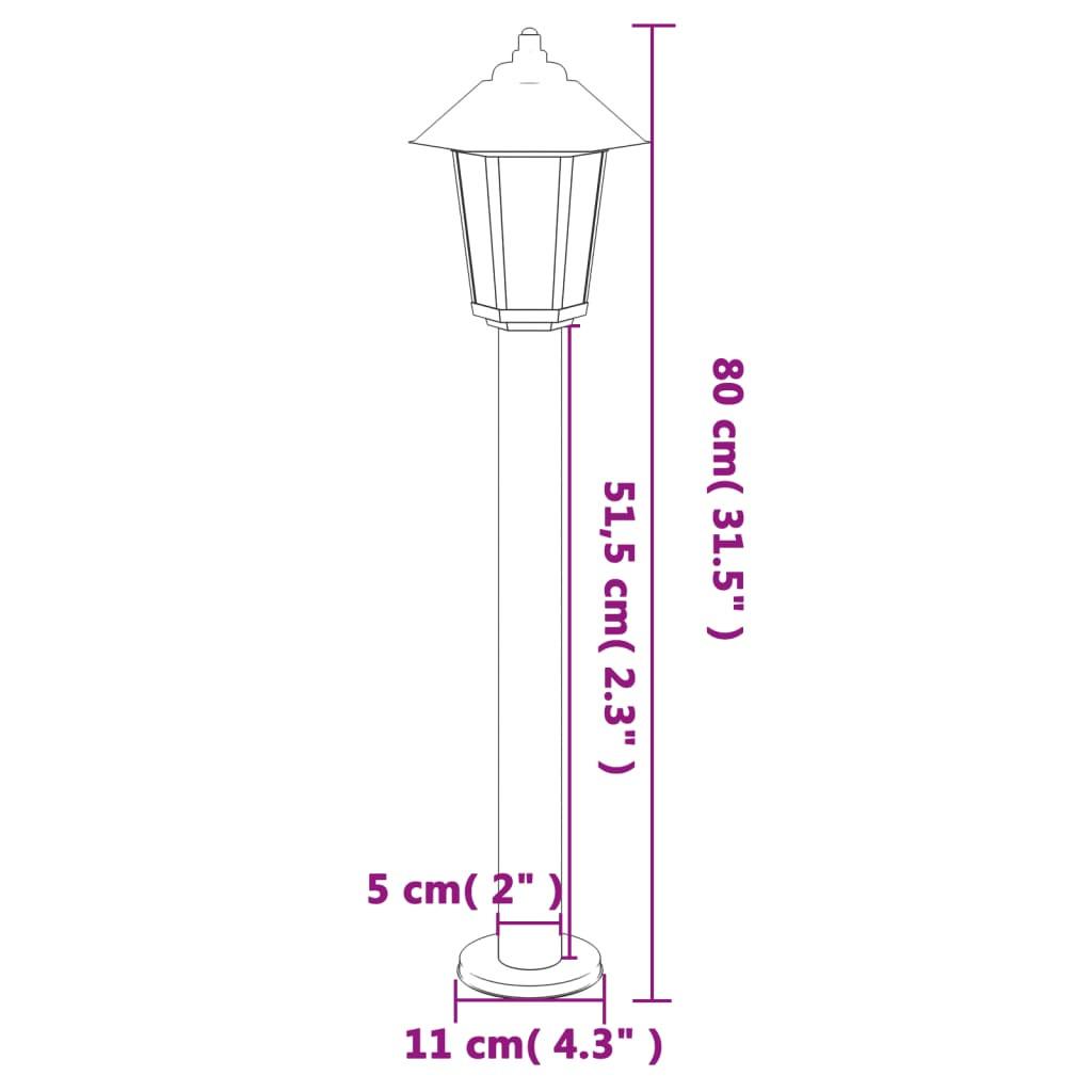 VidaXL lampada da terra per esterni Acciaio inossidabile  