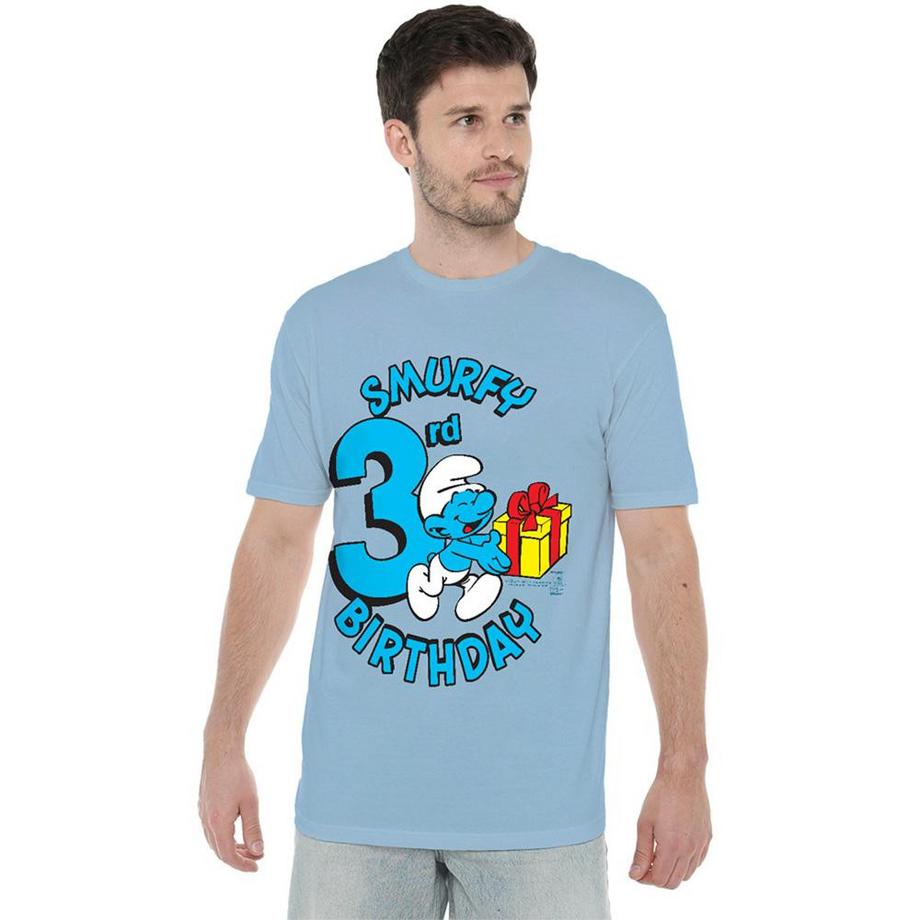 Puffi  Smurfy Maglietta Terzo Compleanno 
