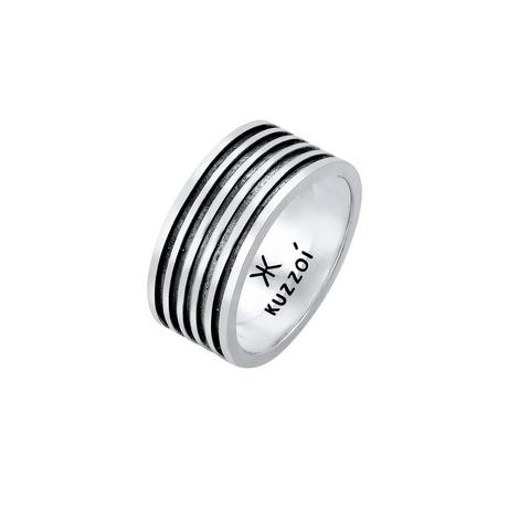 Kuzzoi  Ring  Bandring Massiv Rillen 925 Silber 
