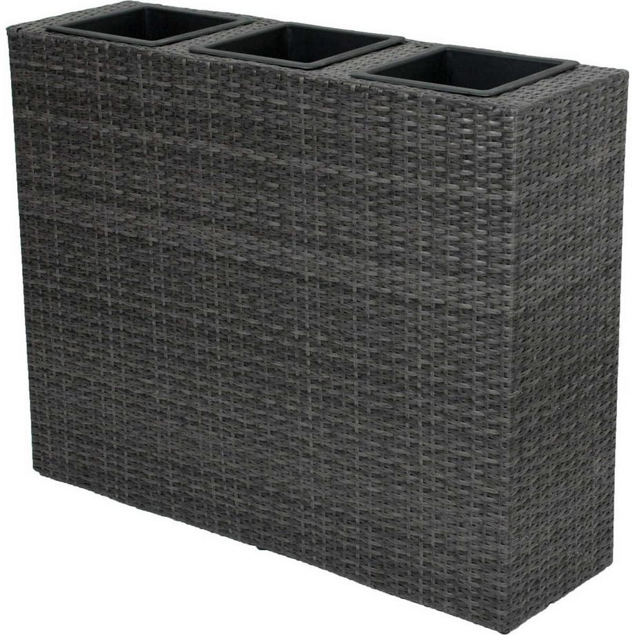 mutoni Raumtrenner mit 3 Pflanztöpfen Salvia dunkelgrau  