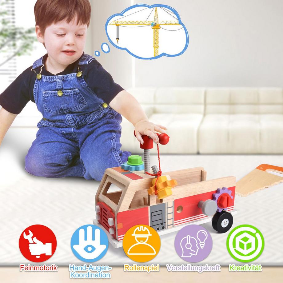 Activity-board  Kinderwerkbank, Werkzeugkoffer, Kinderwerkzeugwagen, Werkzeuggürtelkoffer 