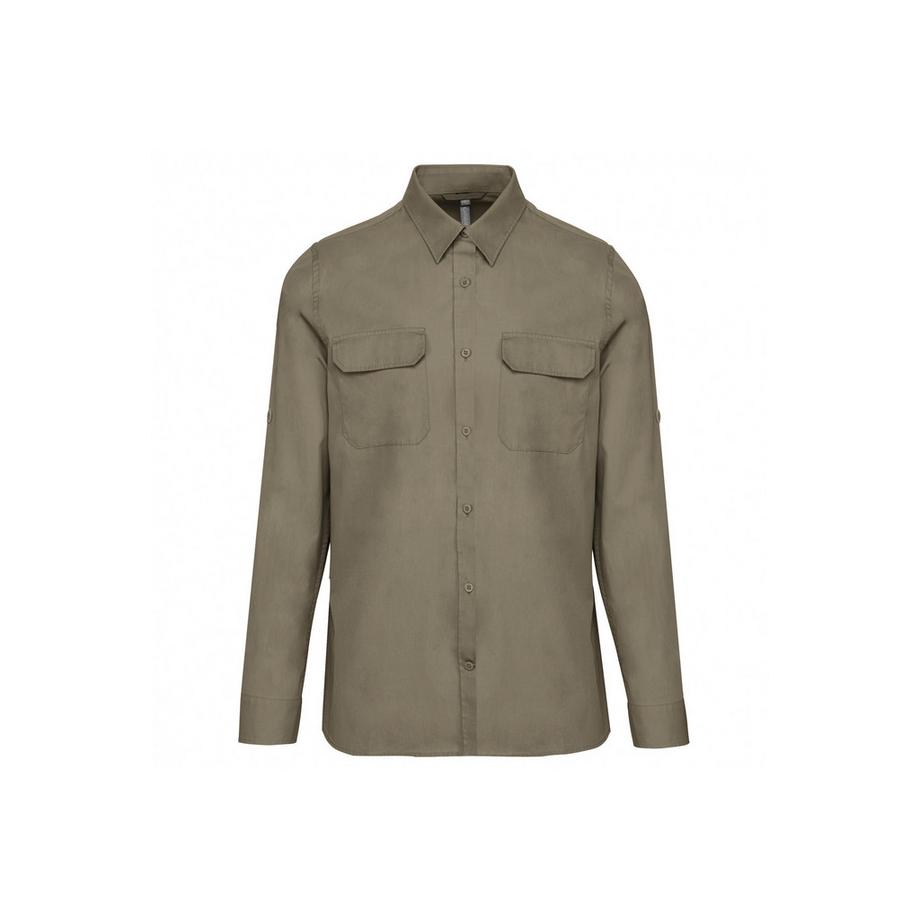 camicia a maniche unghe safari