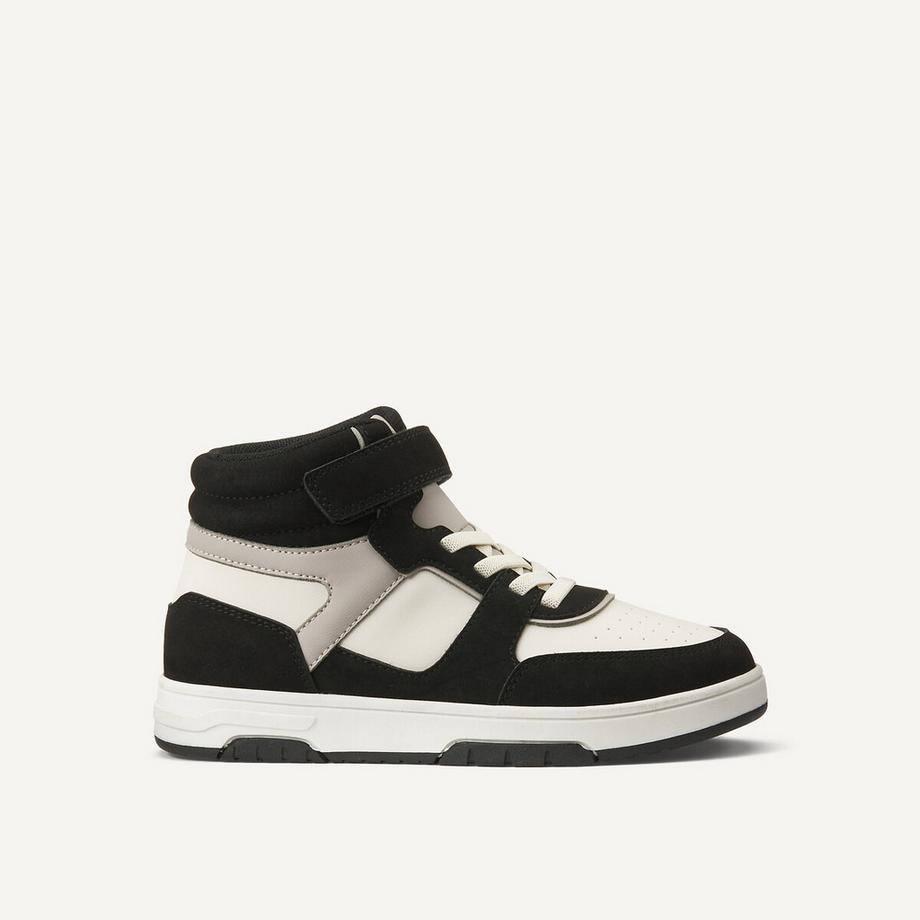 La Redoute Collections Zweifarbige hohe Sneakers mit elastischen Schnürsenkeln Zweifarbige hohe Sneakers mit elastischen Schnürsenkeln 