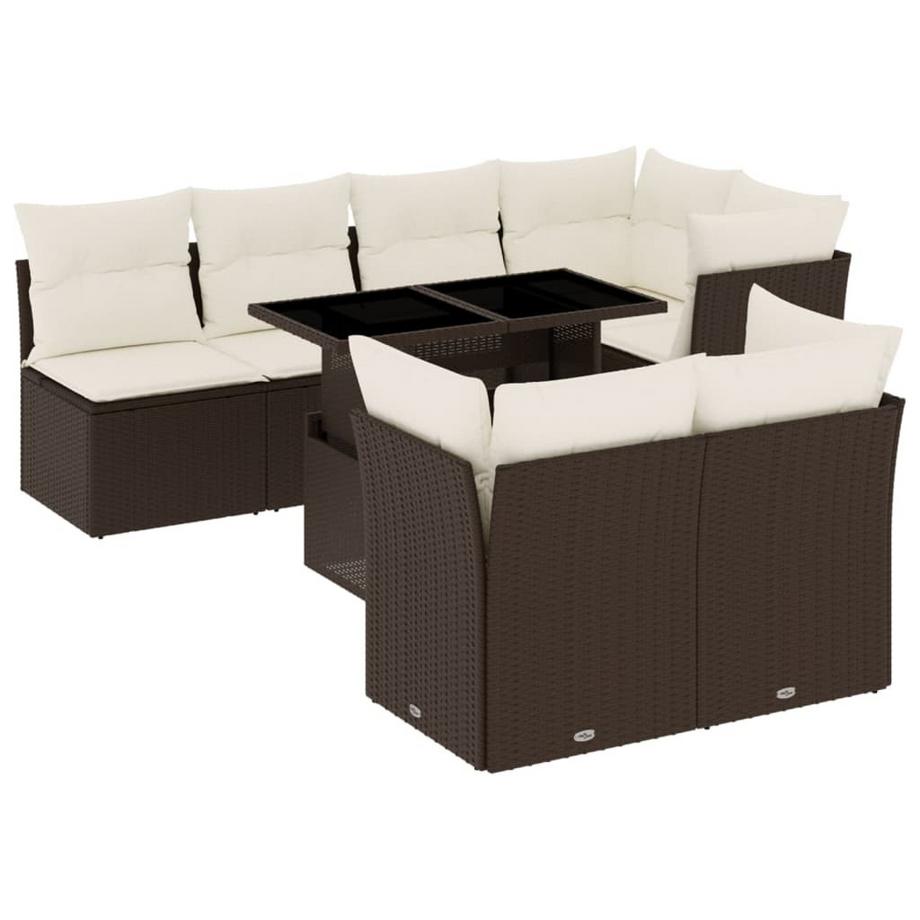 set divano da giardino Polirattan