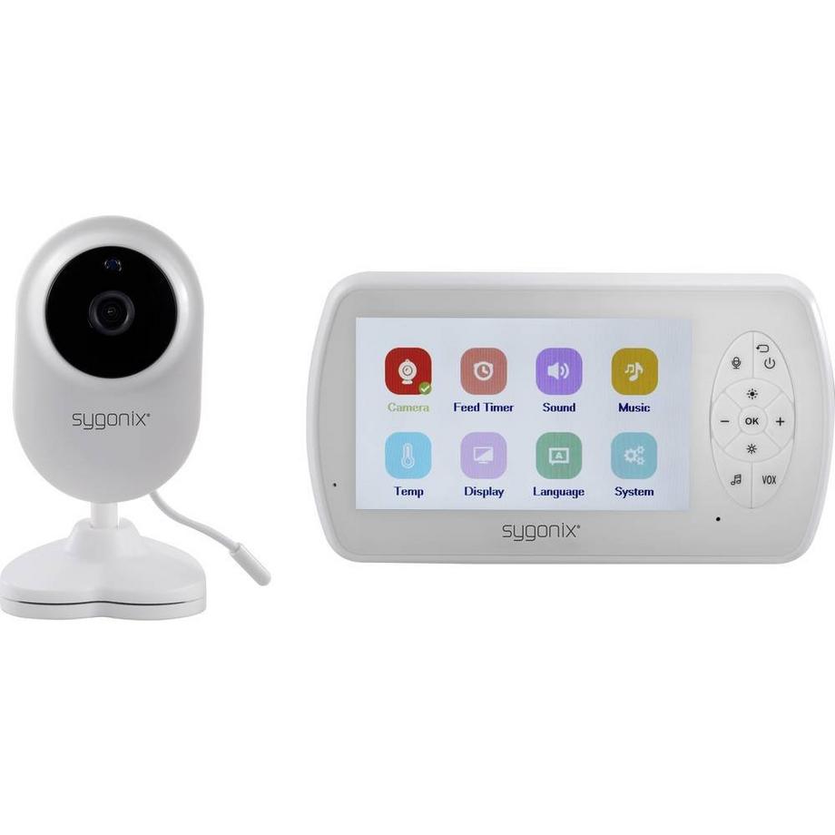 Sygonix  Babyphone mit Kamera, kabellos 2.4 GHz 