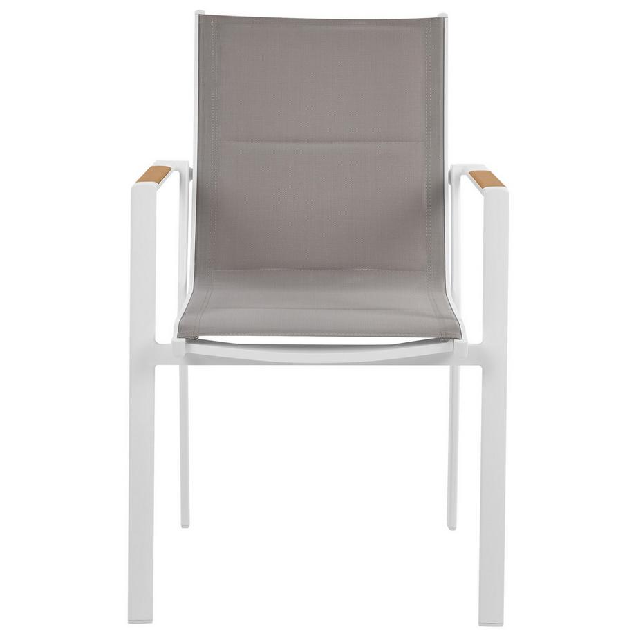 Beliani Gartenstuhl 6er Set aus Aluminium  BUSSETO  