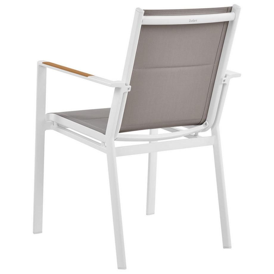 Beliani Gartenstuhl 6er Set aus Aluminium  BUSSETO  