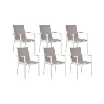 Set di 6 sedie en Alluminio Moderno BUSSETO