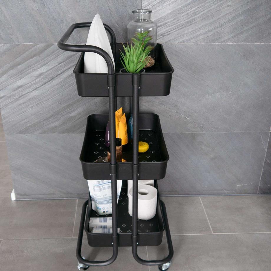 Intirilife Chariot à roulettes à 3 niveaux  