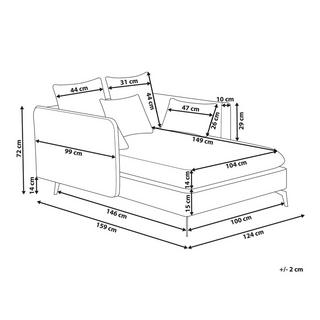 Beliani Chaiselongue aus Polyester Modern CHARMES  