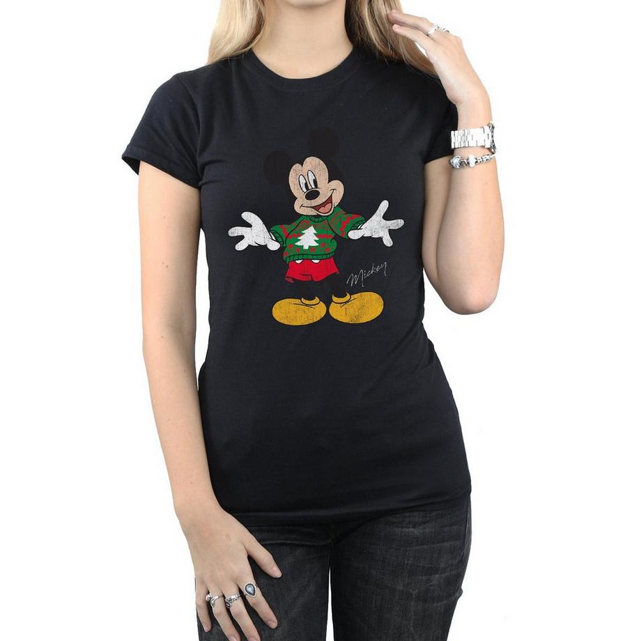 Disney Mickey Mouse Christmas Jumper T-Shirt  