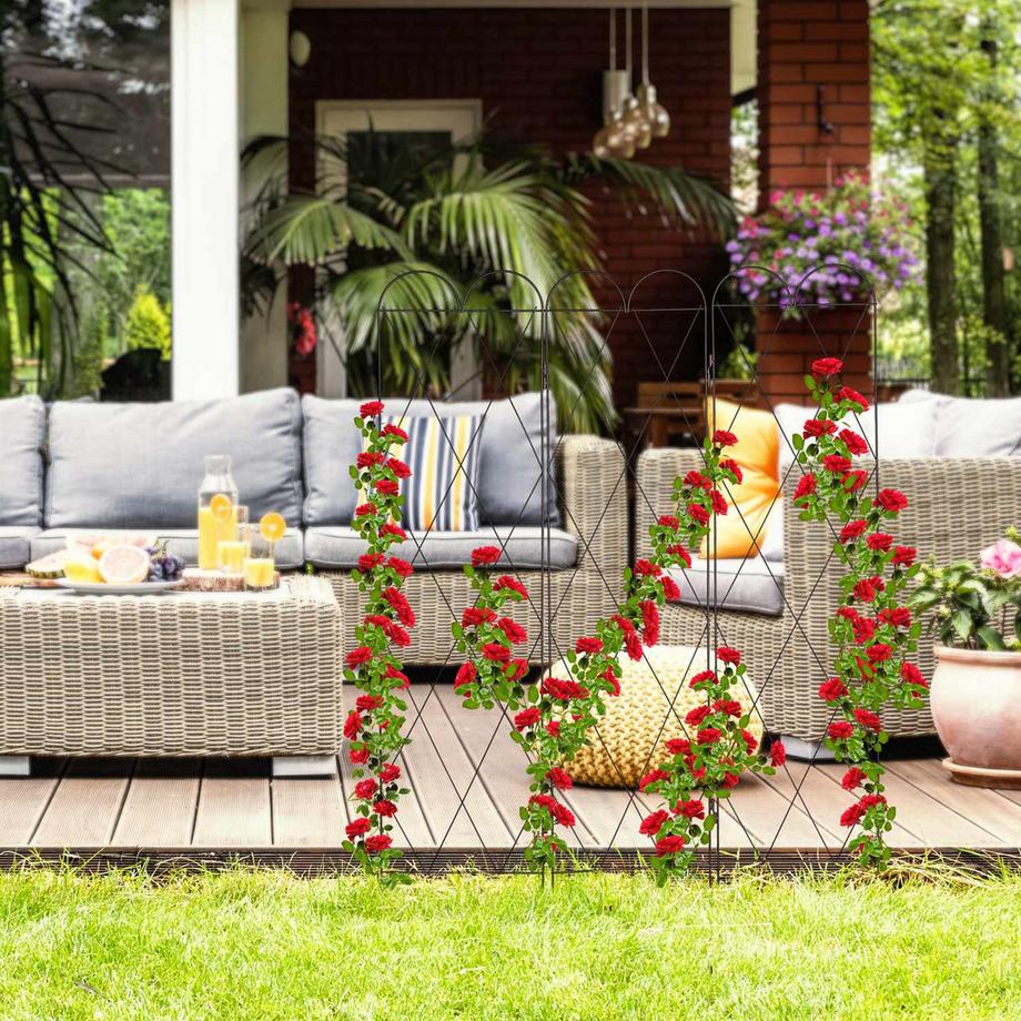 B2X 3-teiliges Spalier in Rostfarbe  