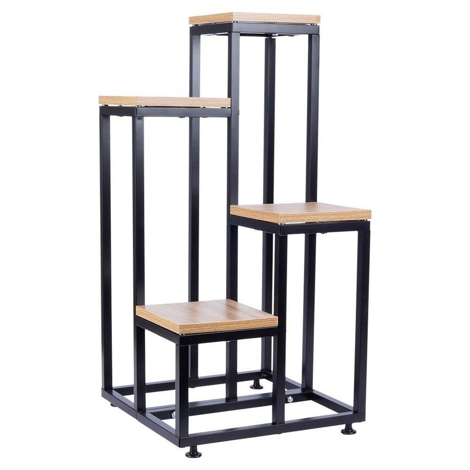 B2X  Jardinière en métal à 4 niveaux, style industriel 