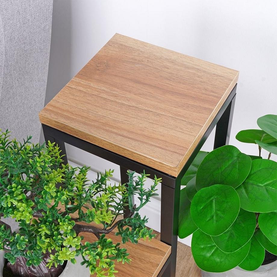 B2X  Jardinière en métal à 4 niveaux, style industriel 