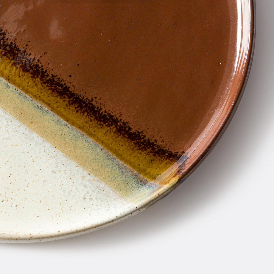 La Redoute Intérieurs Set mit 4 flachen Tellern aus Steingut mit reaktiver Glasur  