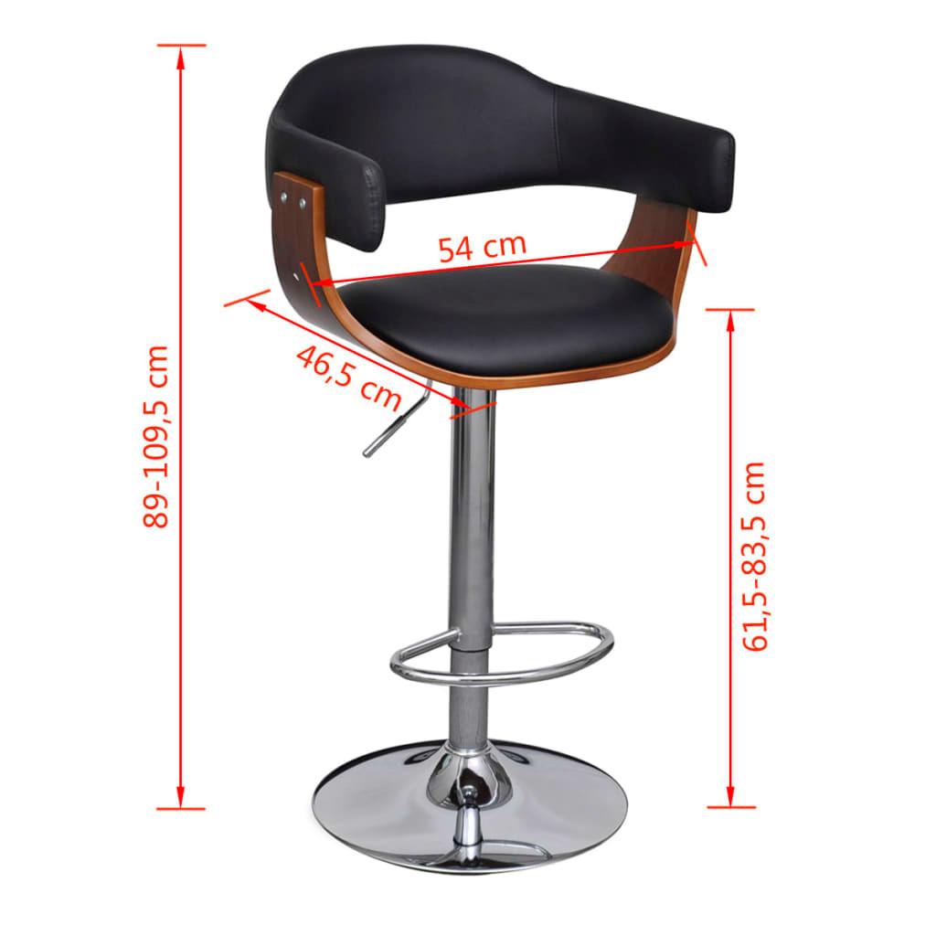 VidaXL Tabouret de bar cuir artificiel  