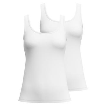 Unterhemd  2er Pack Stretch-Top ohne Arm Essential Cotton