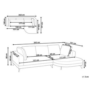 Beliani Ecksofa aus Chenillegewebe Modern MARUM  