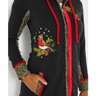 Joe Browns Festlicher Hoodie mit Rotkehlchen-Print  