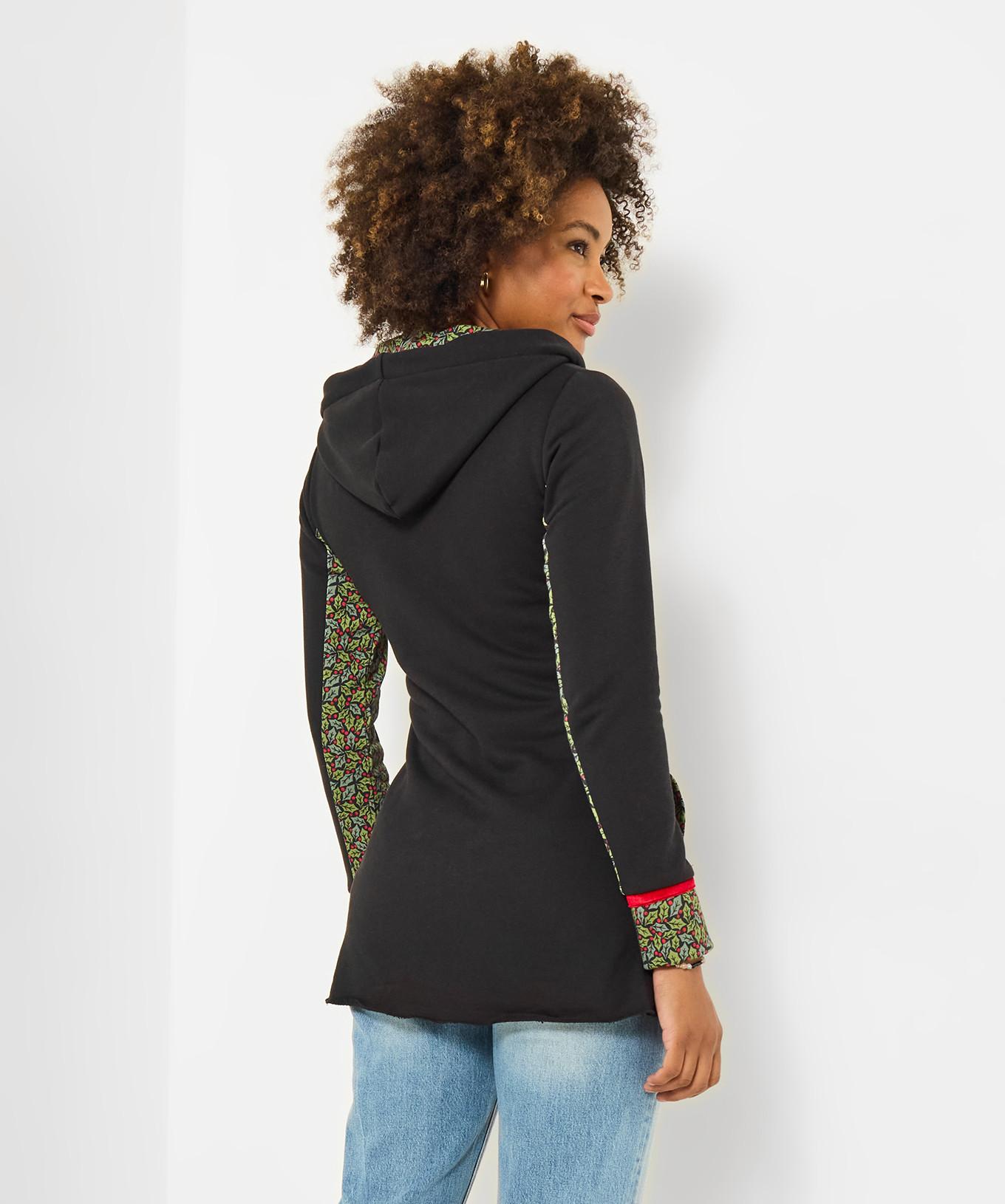 Joe Browns Festlicher Hoodie mit Rotkehlchen-Print  