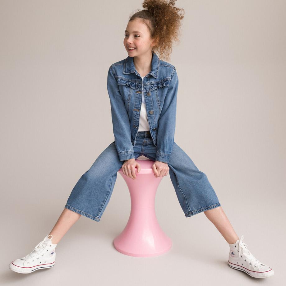 La Redoute Collections  Jeansjacke mit Knopfverschluss und Volant 