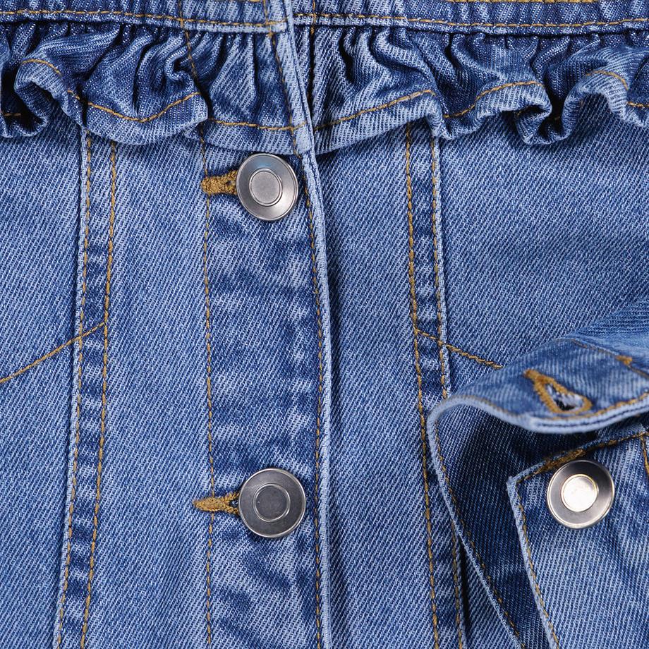 La Redoute Collections  Jeansjacke mit Knopfverschluss und Volant 